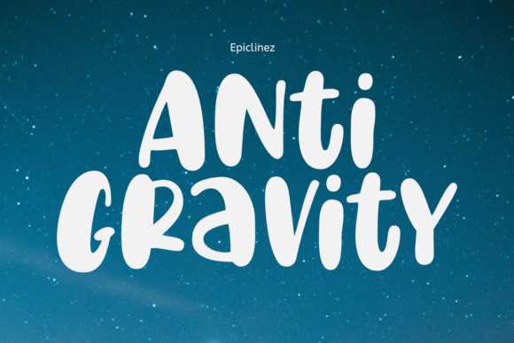 Anti Gravity Font for Creative Display Designs