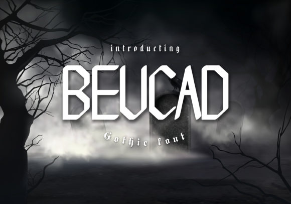 Beucad Font: A Geometric Display Typeface for Editorial Design