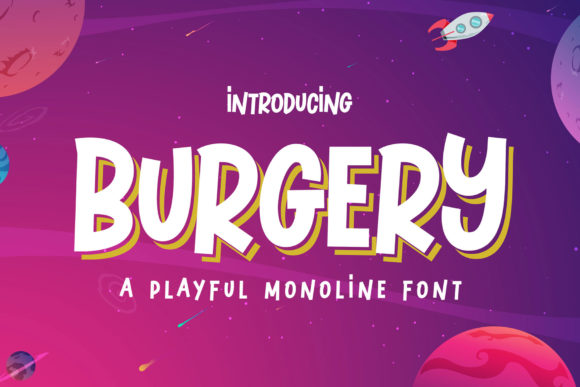 Burgery Display Font for Joyful Design Projects