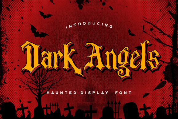 Dark Angels Font for Spooky Branding and Display Projects