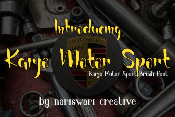 Karjo Motor Sport Font in Branding Projects
