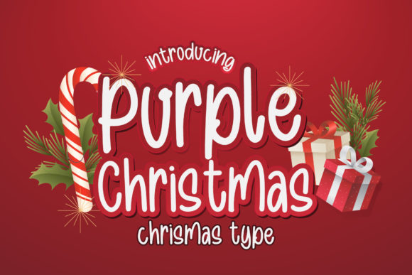 Purple Christmas Font: A Display Typeface for Romantic and Holiday Design