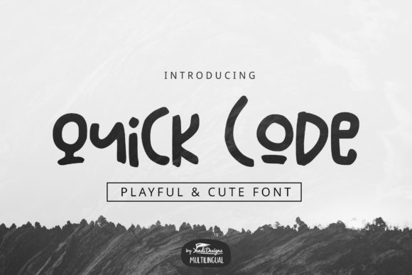 Quick Code Font for Memorable Branding and Display Design