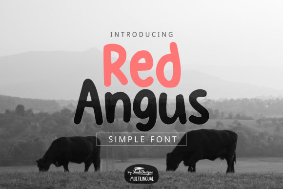 Red Angus Font for Creative Makers and Designers