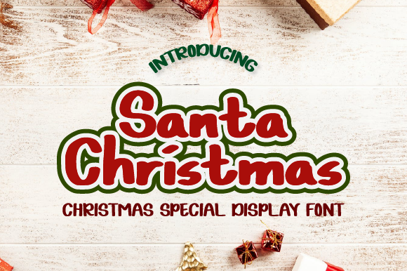 Santa Christmas Font for Holiday and Romantic Crafting Projects